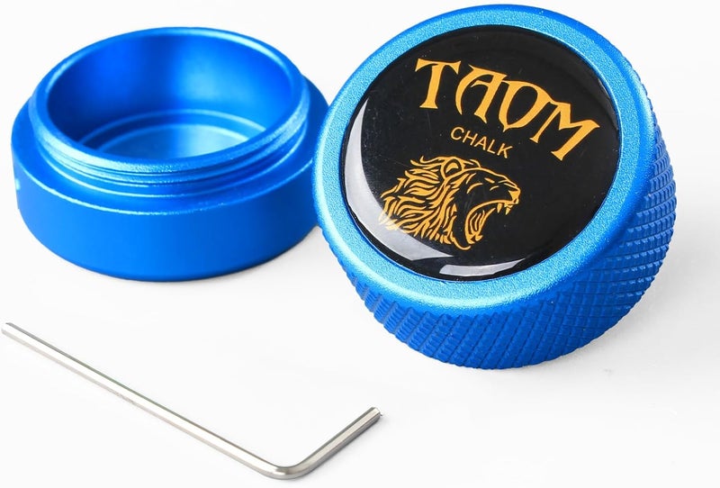 Banly TAOM Round Shaped Pool Chalk Holder, Portable Pool Chalk Cubes, Magnetic Mini Chalk Holder Pool Billiards, Pool Cue Chalk Case Container Box for Billiard Cue Tip Tool Pool Table Snooker Accessories - Image 1